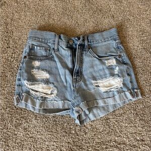 Aeropostale Blue Distressed Jean Shorts